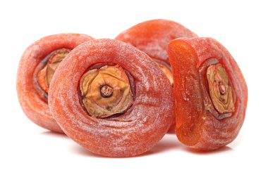 Dried persimmons on white clipart