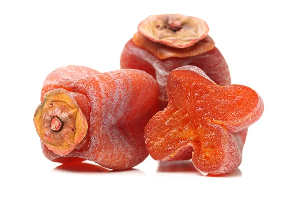 Dried persimmons on white — Stock Photo, Image