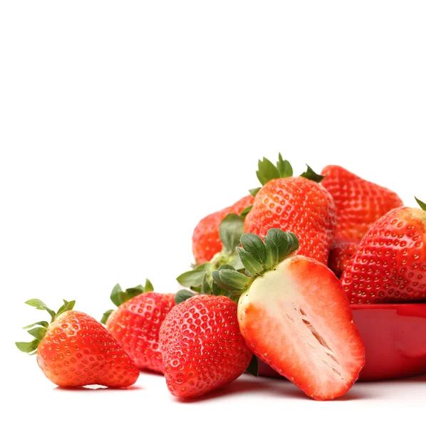 Röda läckra jordgubbar — Stockfoto