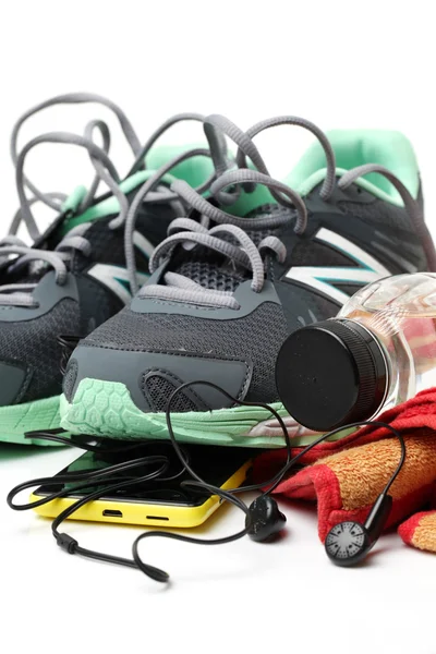 Scarpe sportive e accessori per la palestra — Foto Stock