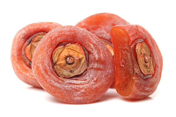 Suszone persimmons na biały — Zdjęcie stockowe