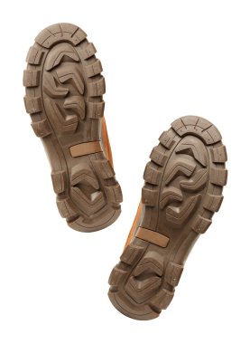 Beyaz kahverengi ayakkabı tabanları