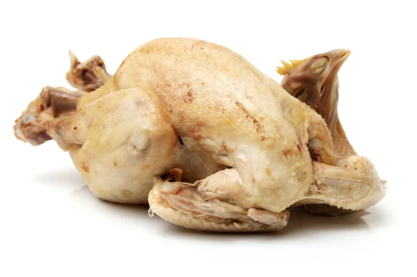 Boiled chicken on a white — Stock Photo, Image