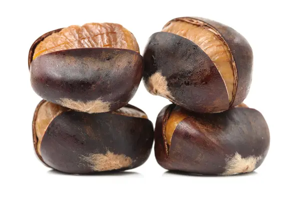 Peeled roasted chestnuts — Stock Photo, Image