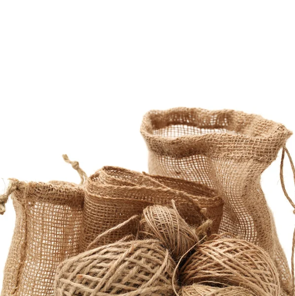 Burlap and Hemp rope — Stock Photo, Image