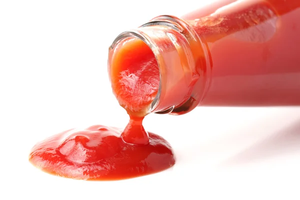 Botella roja de Tomate Ketchup — Foto de Stock