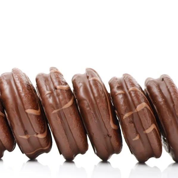 Chocolate cakes on white — Stock Photo, Image