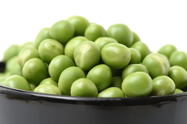 在白色的绿豌豆 — 图库照片