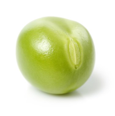 Beyaz üzerine taze bezelye