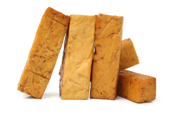 Brown Tofu slices — Stock Photo, Image