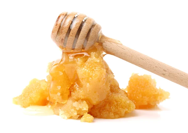 Природньо кристалізований ріпаковий мед — стокове фото