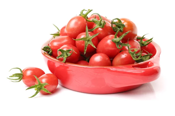 ? herry rajčata na bílé — Stock fotografie