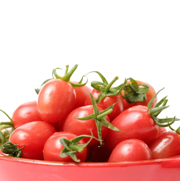? herry rajčata na bílé — Stock fotografie