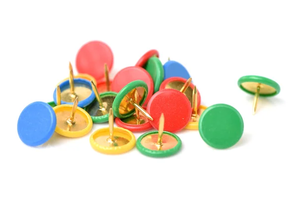 A group of colored pushpins — Stock Photo, Image