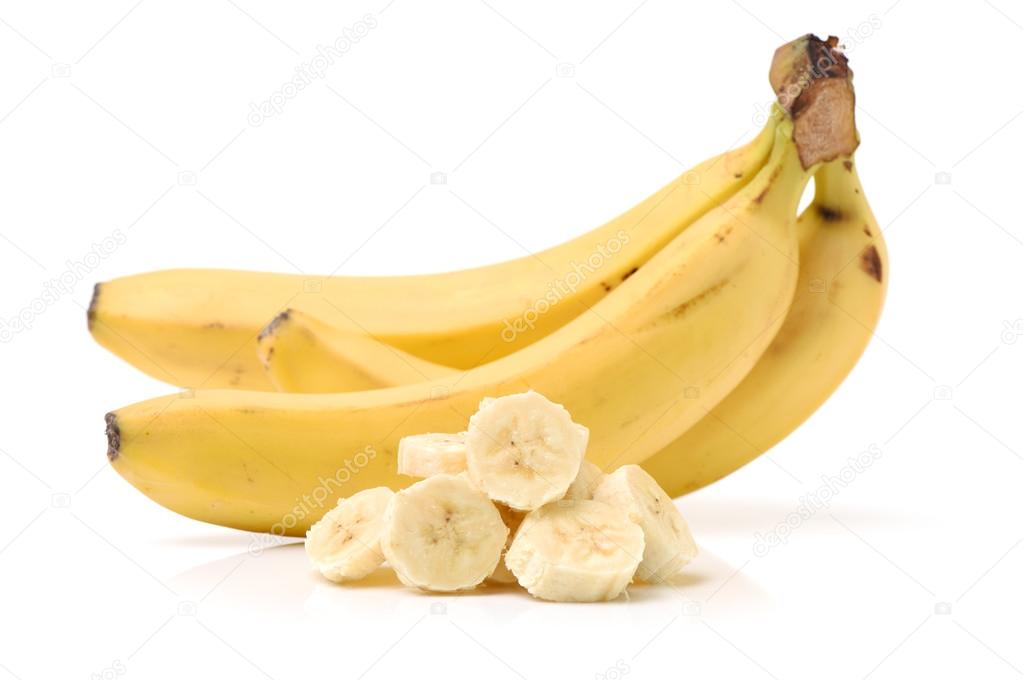Bunch of Bananas on white
