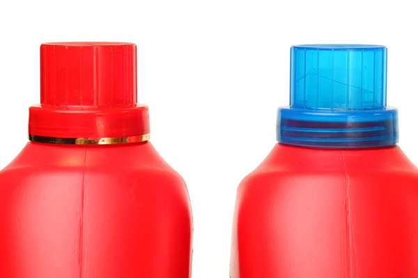 Plastic detergent containers — Stock Photo, Image