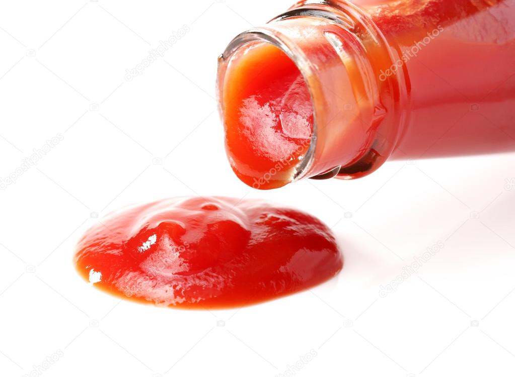 Red bottle of Tomato Ketchup