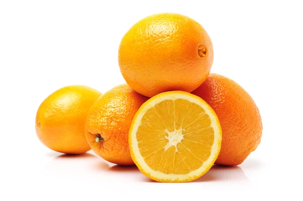 Juicy oranges on the white — Stock Photo, Image