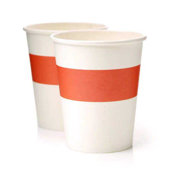 Paper Cups on white — ストック写真