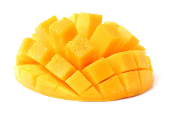 Mango slice cut to cubes — Stock Photo, Image