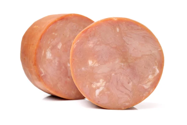 Gekookte ham worst gekookt — Stockfoto