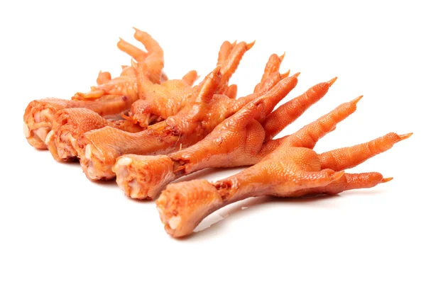 Chicken feet on white — Stock Photo, Image