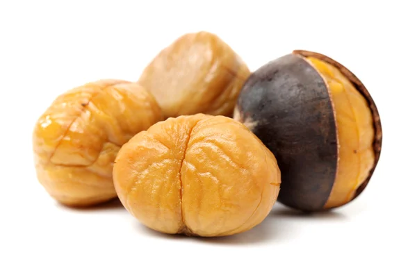 Peeled roasted chestnuts — Stock Photo, Image