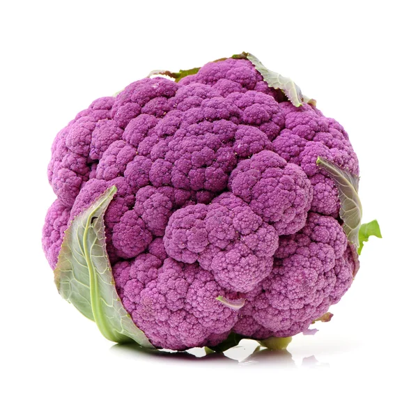 Purple cauliflower on white background — Stock Photo, Image