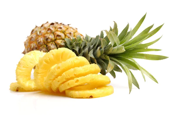 Ripe Pineapple with halves — Stock Photo, Image