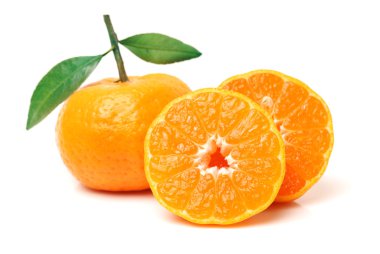 beyaz üzerine portakal mandarin