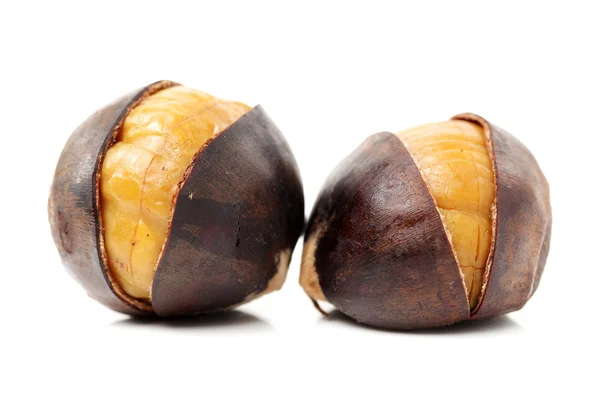 Peeled roasted chestnuts — Stock Photo, Image