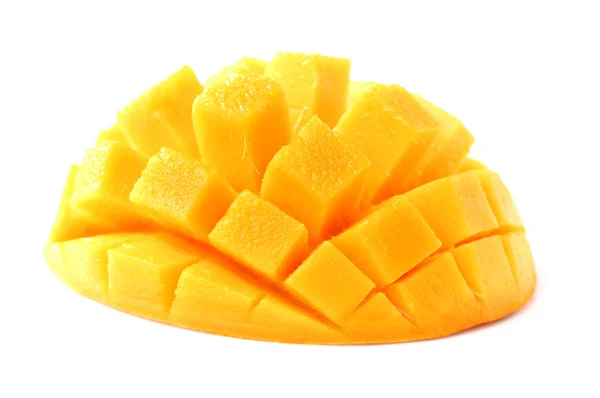 Mango dilim için küp kesilmiş — Stok fotoğraf