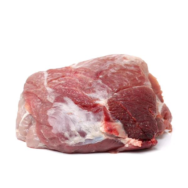 Carne di maiale cruda su bianco — Foto Stock