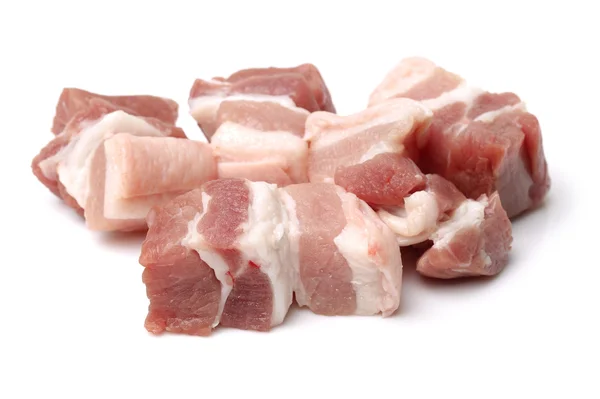 Raw pork meat on white — Stock Photo, Image