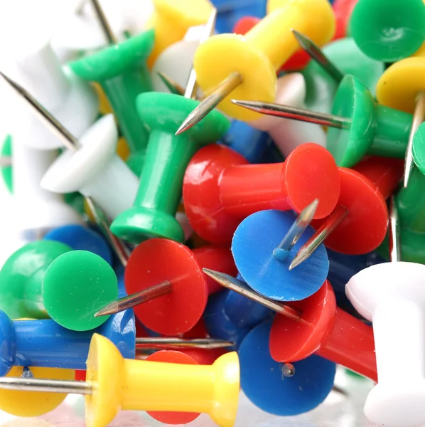 Group of colored pushpins — Stock Photo, Image