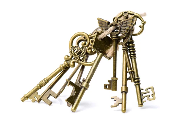 Gamla mässing nycklar — Stockfoto