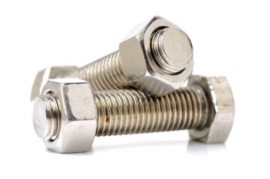 beyaz üzerine somunlar