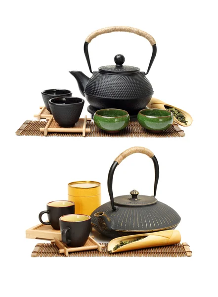 Tea set collage — Stock Photo, Image