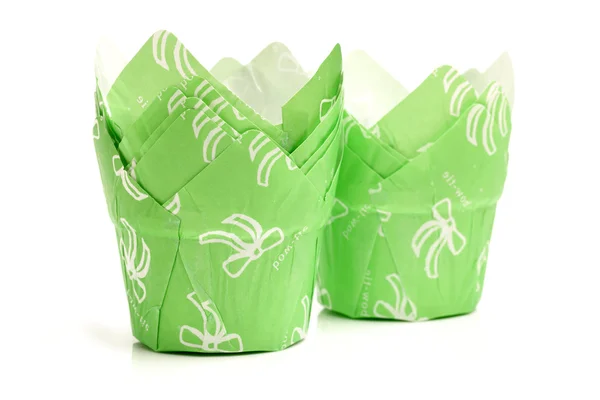 Papieren cupcake liners — Stockfoto