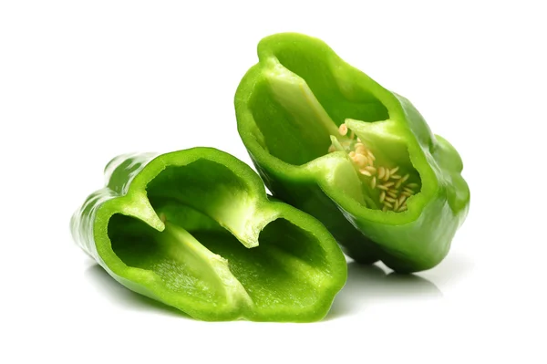 Pimentos frescos verdes fatiados — Fotografia de Stock