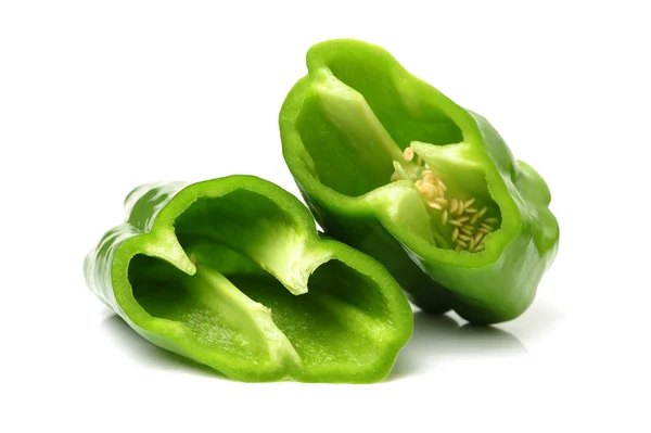 Sliced Green fresh peppers Stock Picture