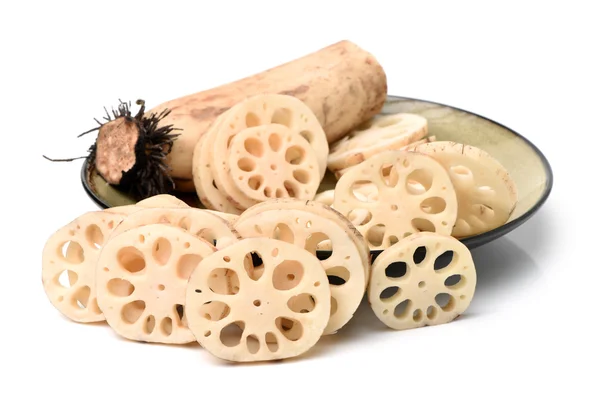 Lotus root on white — Stock Photo, Image