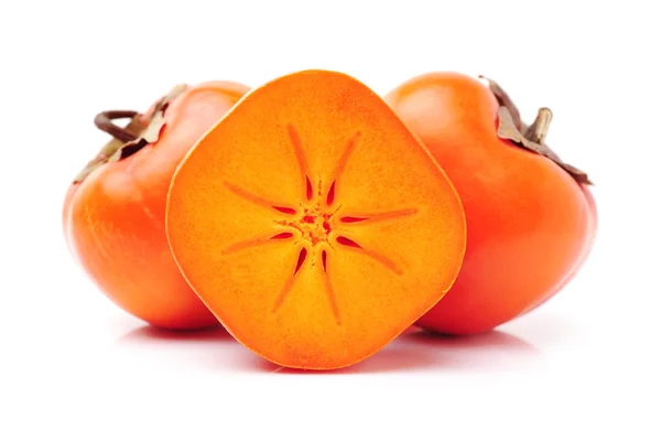 Fresh persimmon on white — Stock Photo, Image