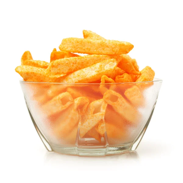 French fries in glass bowl Stock Image