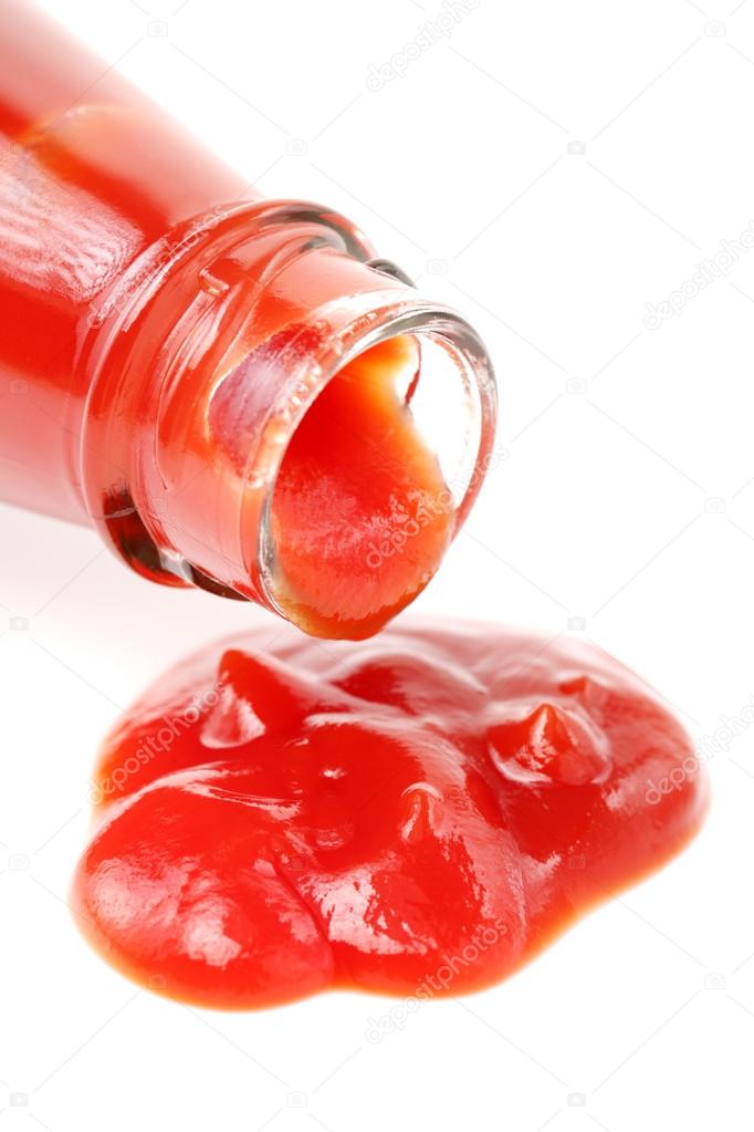 Red bottle of Tomato Ketchup