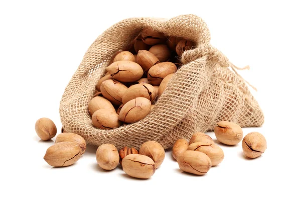 Peanut kernel in bag — Stock Photo, Image