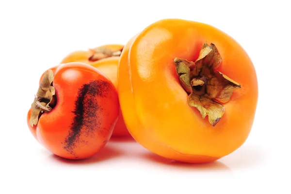 Fresh persimmon on white — Stock Photo, Image