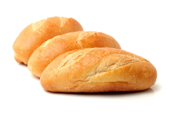 Pile of fresh white breads — Stock Photo, Image