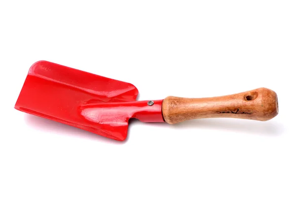 Shovel gardener on white — Stock Photo, Image