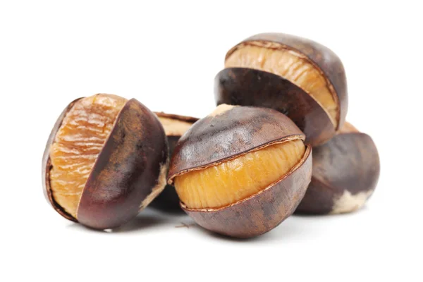 Pile of roasted chestnuts — Stock Photo, Image